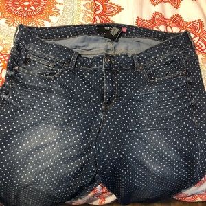 Polka Dot Capri Jeans